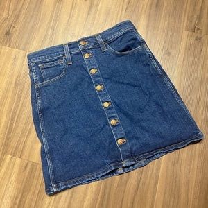 Madewell Denim Button Skirt